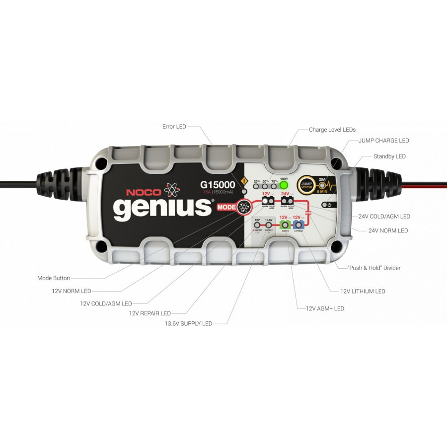 Noco Genius Battery Charger G V And V Ah Eu Plug