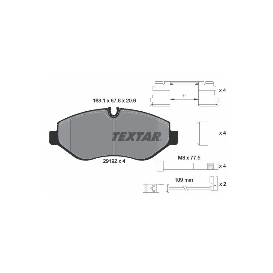 Brake Pad Set Disc Brake Textar Winparts Co Uk Brake Pads