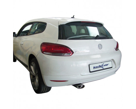 100% rostfritt avgassystem Volkswagen Scirocco 1.4 TSI (122pk) 2008- 120x80 Oblique