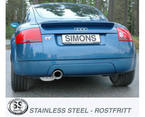 Échappement Simons pour Audi TT Coupé/Roadster 1998-2006, Image 2