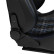 Siège sport 'GT' - Similicuir noir + Tissu en losange bleu + Coutures bleues - Double face la plus éloignée, Vignette 5