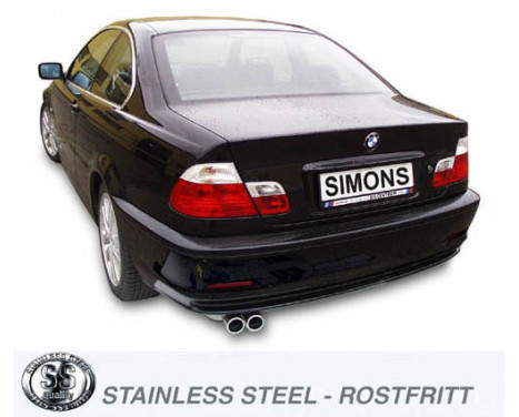 Simons avgassystem lämpligt för BMW Coupé/Sedan/Touring 1998-2005 316-318i/Ci, bild 2