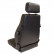 Sports chair 'Retro' - Black Artificial leather + Red stitching - Double-sided adjustable back - incl., Thumbnail 2
