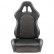 Sports chair 'TN' - Black Artificial leather + Silver stitching - Double-sided adjustable back - incl., Thumbnail 3