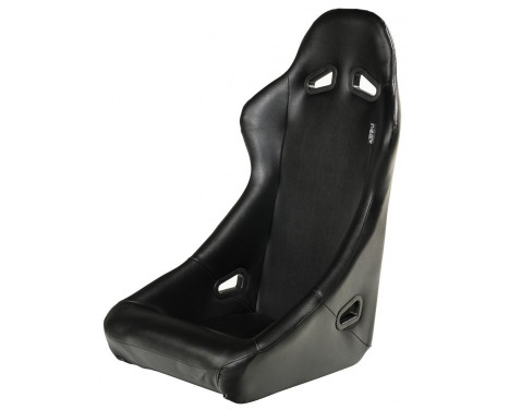 Sports chair 'Zandvoort' - Black Artificial leather - Fixed backrest