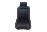 Sports seat 'Classic' - Black - Fixed backrest + Headrest - incl. Slides
