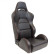 Sports seat 'Eco' - Black artificial leather + Red stitching - Adjustable backrest on the left side