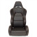 Sports seat 'Eco' - Black artificial leather + Red stitching - Adjustable backrest on the left side, Thumbnail 3