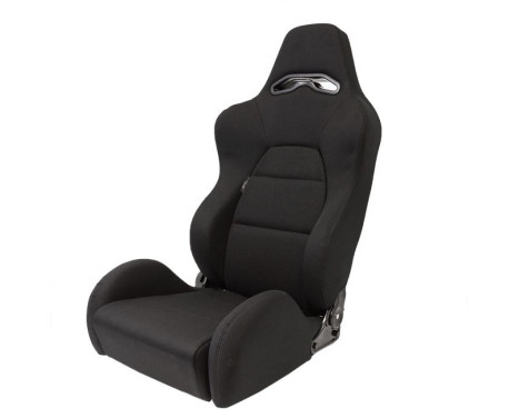 Sports seat 'Eco' - Black - Right side adjustable backrest - incl. sleds