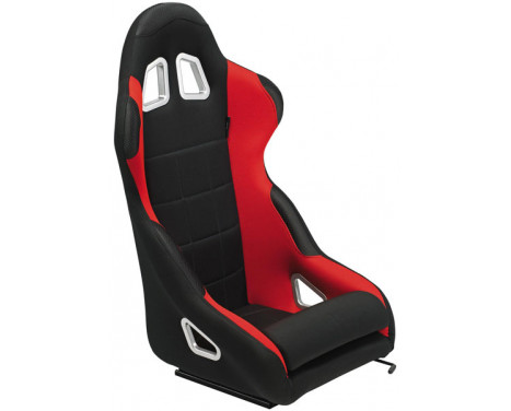 Sports seat 'K5' - Black/Red - Fixed backrest - incl. slides