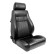 Sports seat 'Retro' - Black Artificial leather + Silver stitching - Double-sided adjustable backrest - in, Thumbnail 2