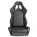 Sports seat 'TN' - Black Artificial leather + Red stitching - Double-sided adjustable backrest - incl, Thumbnail 4