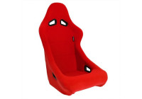 Sports seat 'Zandvoort' - Red - Fixed backrest - incl. slides