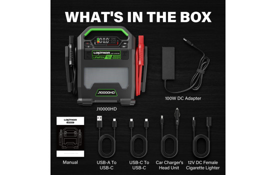 Démarreur Lokithor J10000HD 12 V/24 V 10 000 A, Image 14