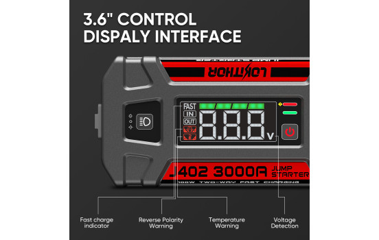 Lokithor J402 Démarreur au lithium 3000 A 12 V, Image 6