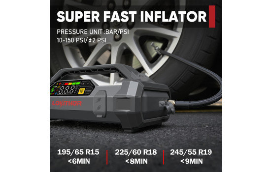 Démarreur Lokithor JA301 PRO + compresseur d'air 12 V 2 500 A, Image 5