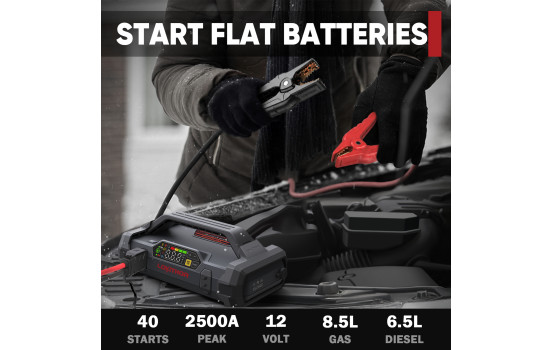 Démarreur Lokithor JA301 PRO + compresseur d'air 12 V 2 500 A, Image 4