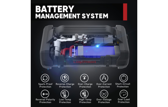 Démarreur Lokithor JA301 PRO + compresseur d'air 12 V 2 500 A, Image 7
