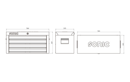 Coffret supérieur Sonic Filled Noir 96 pièces, Image 2