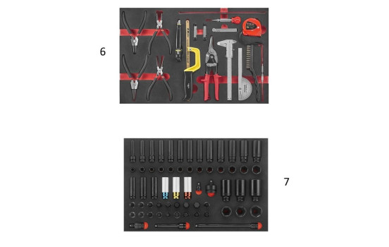 Chariot à outils bleu 8 tiroirs avec 370 outils (EVA), Image 14