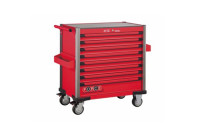 Chariot à outils Jumbo avec 8 tiroirs rouge