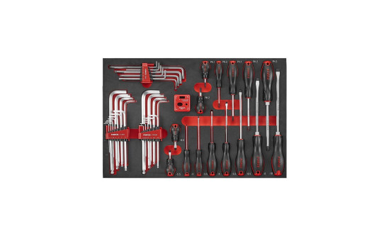 Chariot à outils rouge 8 tiroirs avec 208 outils S&M (EVA), Image 2