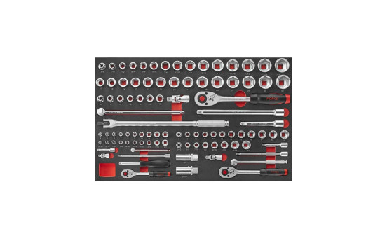 Chariot à outils rouge 8 tiroirs avec 208 outils S&M (EVA), Image 3