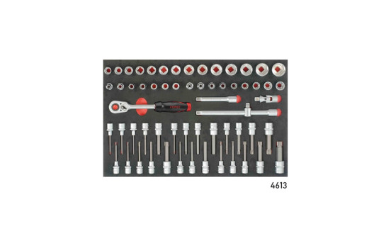 Chariot à outils rouge 8 tiroirs avec outils 326 pièces (EVA), Image 4