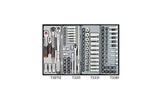 Chariot à outils rouge 8 tiroirs avec outils 376 pièces, Image 4