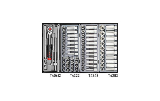 Chariot à outils rouge 8 tiroirs avec outils 376 pièces, Image 5