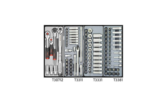 Chariot à outils rouge 8 tiroirs avec outils 376 pièces, Image 10