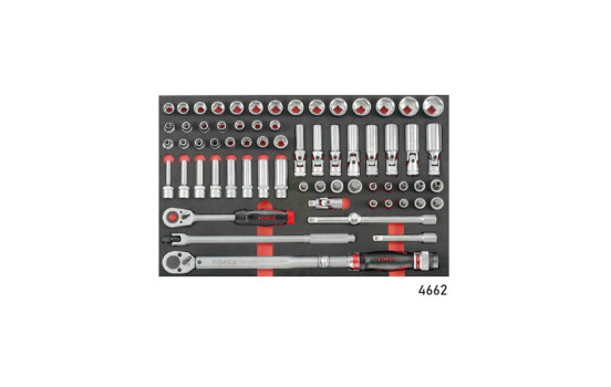 Chariot à outils rouge 8 tiroirs avec outils 405 pièces (EVA), Image 5