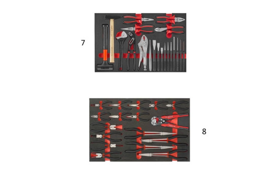 Chariot à outils rouge 8 tiroirs avec outils 405 pièces (EVA), Image 15