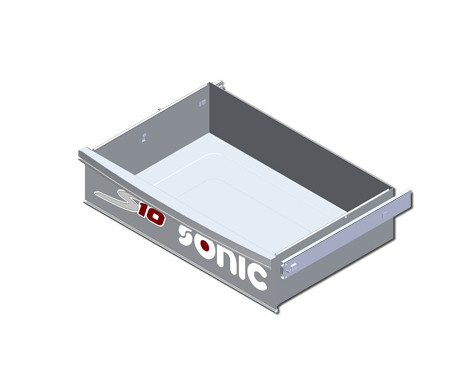 Grand tiroir pour chariot S10, gris