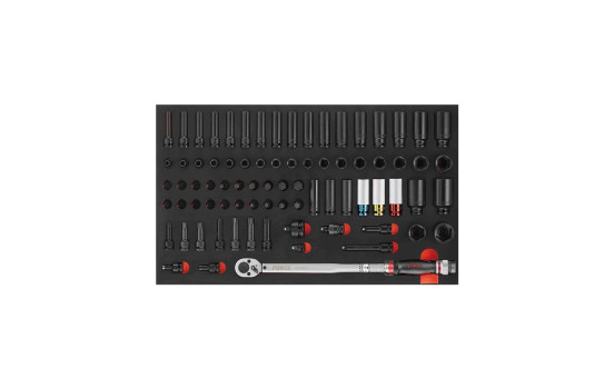 Coffret de clés dynamométriques et de douilles à chocs Force 79 pièces (EVA)