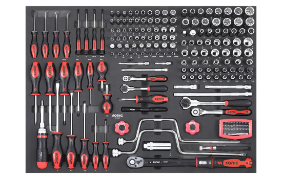 Ensemble combiné Sonic 1/4", 3/8" et 1/2" SFS-XL 194 pièces