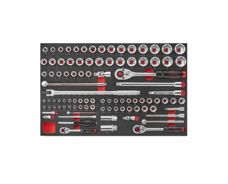 Jeu de douilles et clés Force 1/4", 3/8" et 1/2", 95 pièces (EVA)