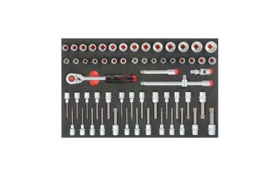 Jeu de douilles mixtes Force 1/2" 61 pièces