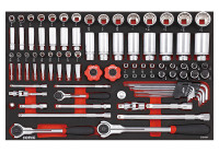 Jeu de douilles soniques 1/4", 3/8" & 1/2", 12 pans 93 pcs
