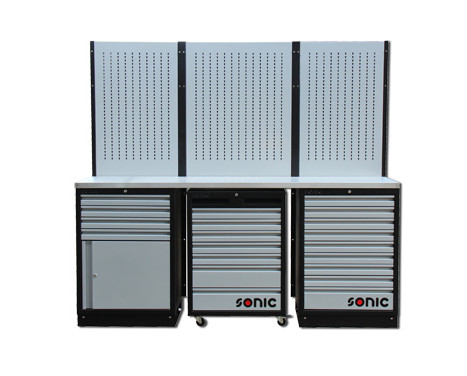 Configuration MSS 26 "/ 34" avec 20 tiroirs avec dessus en acier inoxydable
