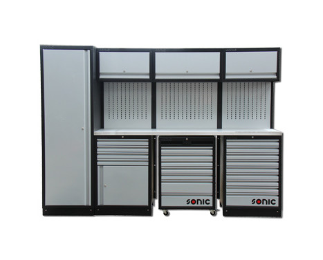 Configuration MSS 26 "/ 34" avec 20 tiroirs avec dessus en acier inoxydable
