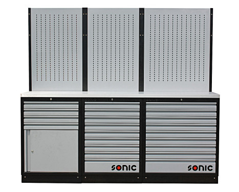 Configuration MSS26 "/ 34" avec 22 tiroirs avec dessus en acier inoxydable