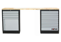 MSS 26 "/ 34" 9 tiroirs et armoire avec tiroirs supérieurs en bois