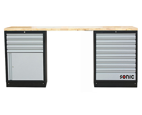 MSS 26 "/ 34" 9 tiroirs et armoire avec tiroirs supérieurs en bois