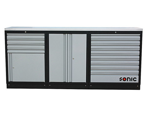 MSS 26 "/ 34" installation basse avec 13 tiroirs (acier inoxydable)