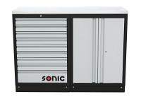 MSS 26 "9 tiroirs et armoire avec dessus en acier inoxydable