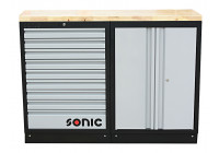 MSS 26 "9 tiroirs et armoire de rangement avec dessus en bois