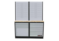 MSS 34 "9 tiroirs, armoire avec tiroirs et panneau de suspension (bois)