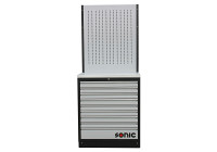MSS 34 "Armoire à tiroirs et panneau de suspension en acier avec (acier inoxydable)