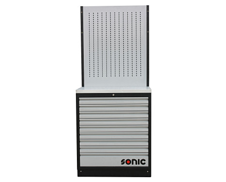 MSS 34 "Armoire à tiroirs et panneau de suspension en acier avec (acier inoxydable)